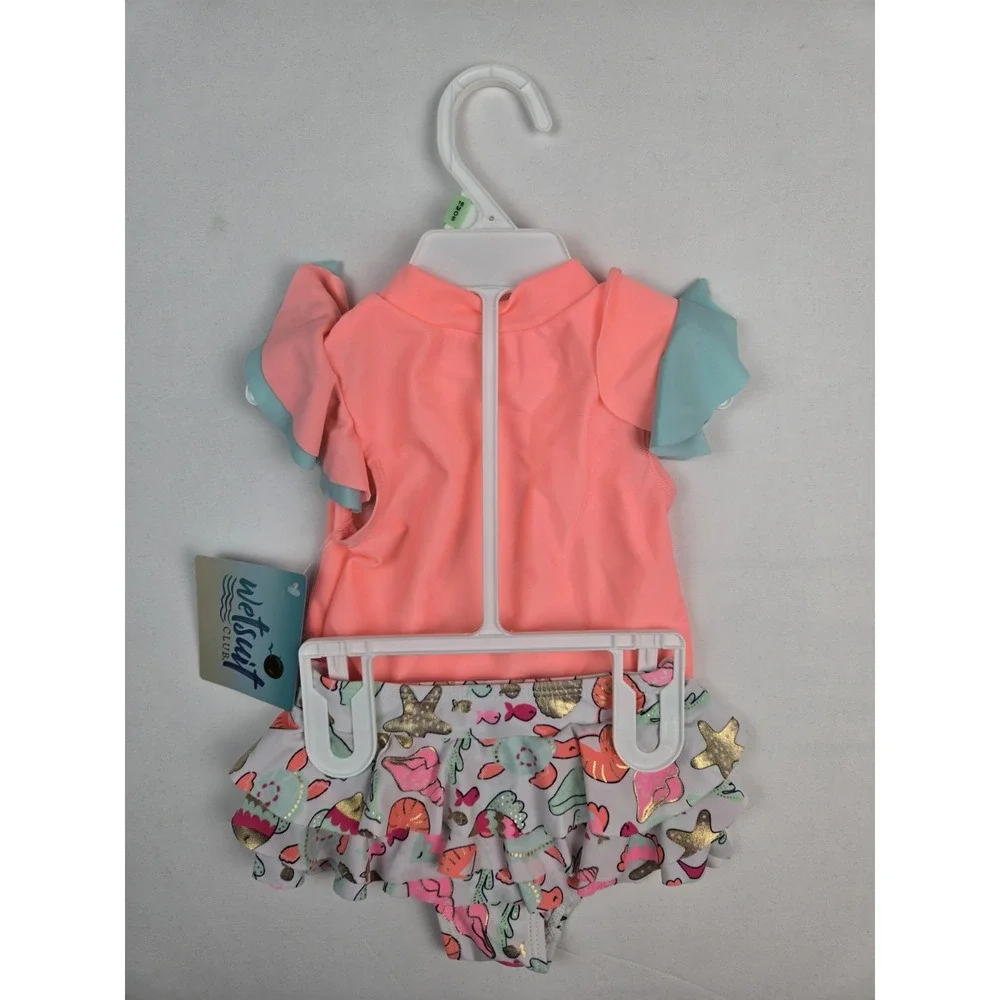 Wetsuit Club kids bathing suit girls NWT size 18M Rashti Baby fish upf50